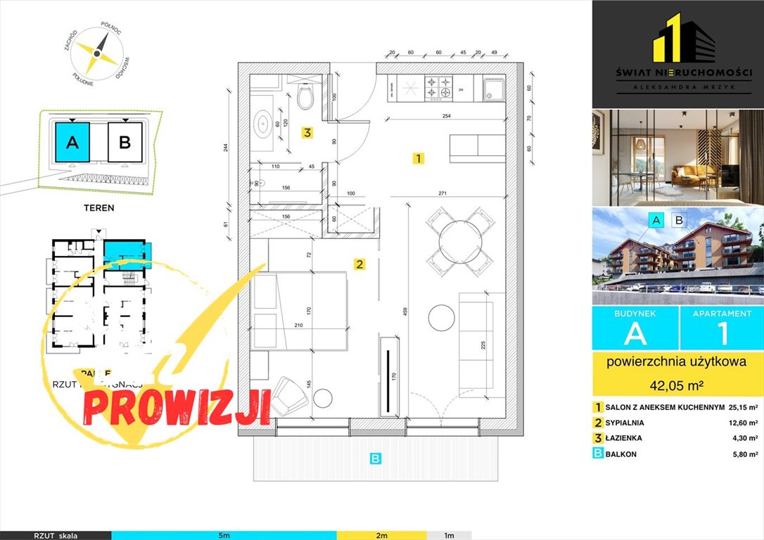 Mieszkanie dwupokojowe na sprzedaż Szczyrk  42m2 Foto 3