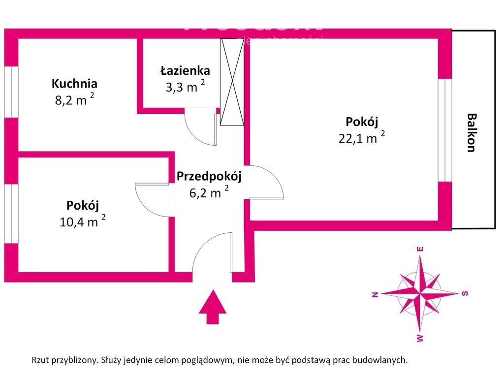 Mieszkanie dwupokojowe na sprzedaż Biała Podlaska, Anny Jagiellonki  51m2 Foto 9