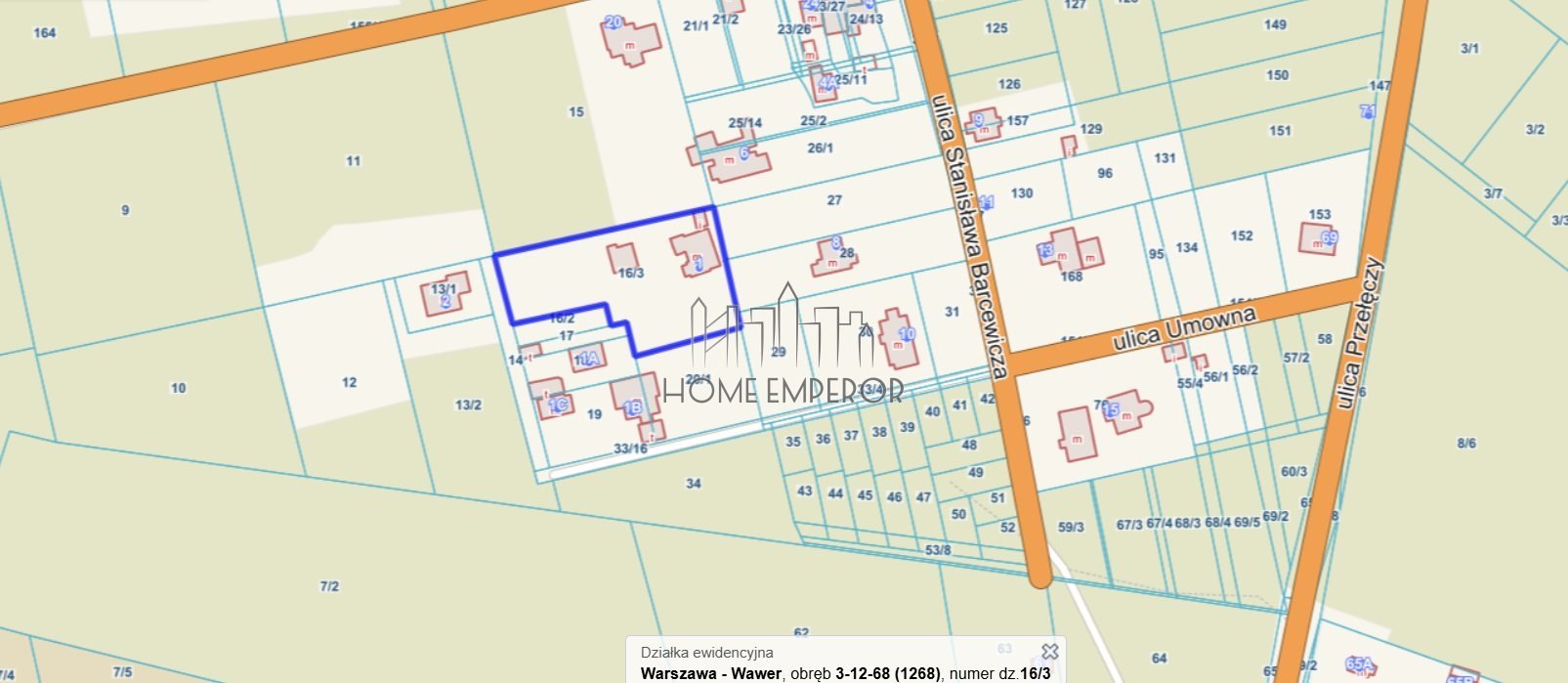 Działka budowlana na sprzedaż Warszawa, Wawer, Barcewicza  2 284m2 Foto 1