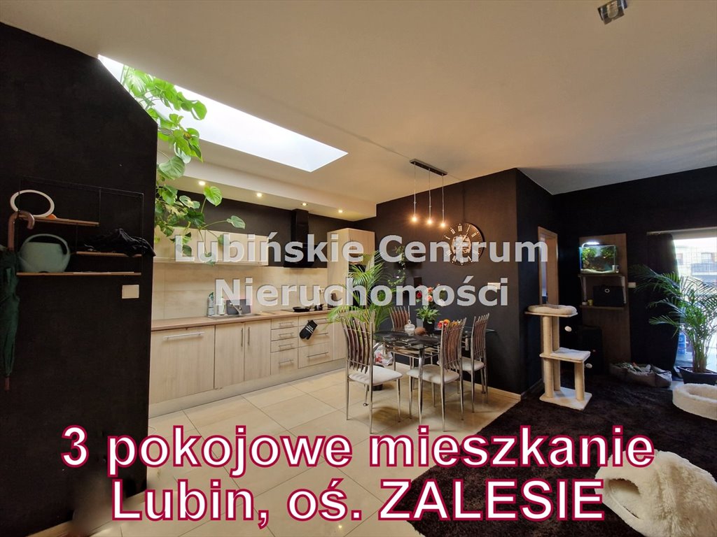 Mieszkanie trzypokojowe na sprzedaż Lubin, Zalesie  65m2 Foto 1