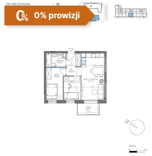 Mieszkanie trzypokojowe na sprzedaż Bydgoszcz, Kapuściska  46m2 Foto 6