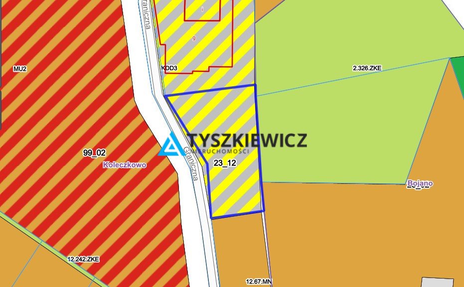Działka przemysłowo-handlowa na sprzedaż Koleczkowo, Graniczna  1 300m2 Foto 1