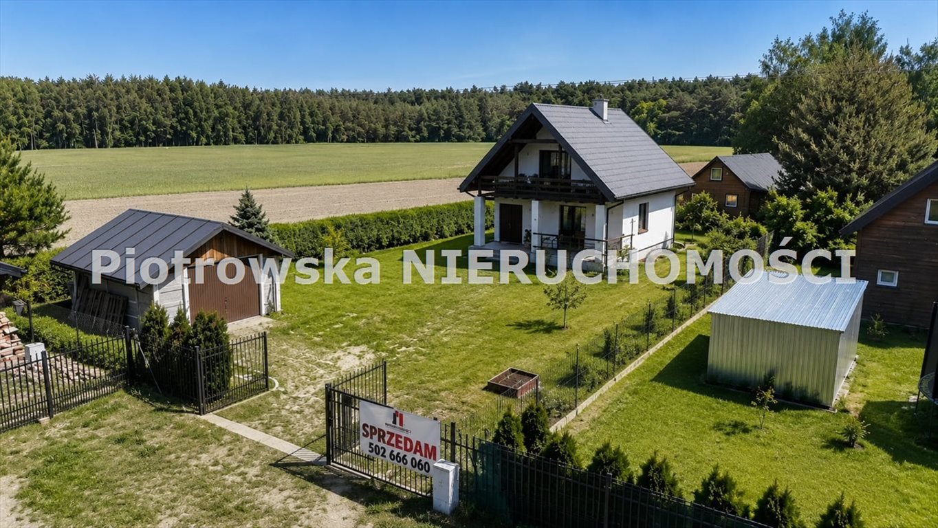 Urokliwy dom 57 m² z kominkiem i lasem w Glinnie Warta, Glinno  57m2 Foto 1