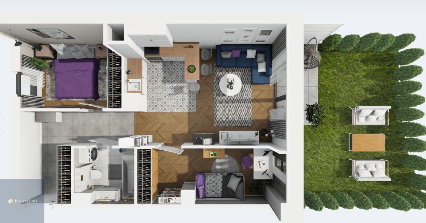 Nowoczesne mieszkanie 3 pok. z tarasem i smart home Gliwice, Szafirowa  54m2 Foto 1