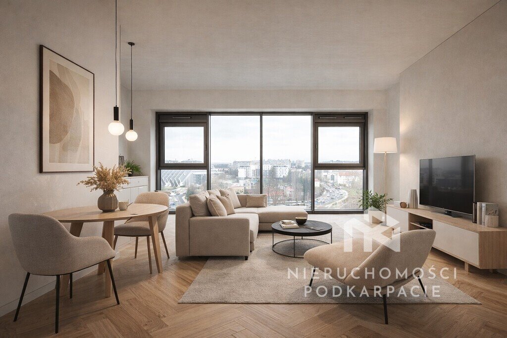 Przestronne 3-pokojowe mieszkanie z widokiem na Wisłok i Zamek Rzeszów, Fryderyka Szopena  62m2 Foto 1