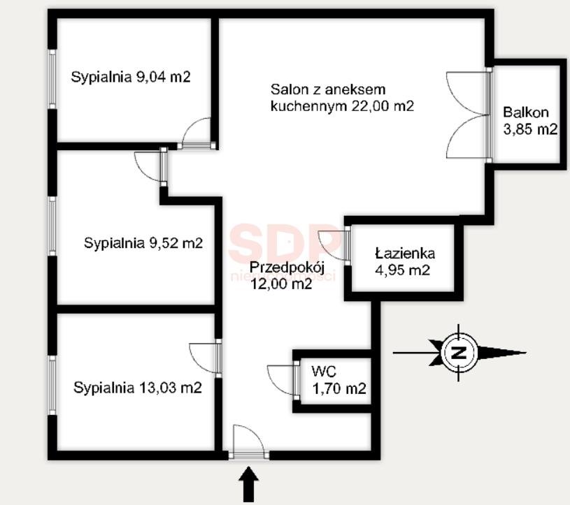 Mieszkanie czteropokojowe  na sprzedaż Wrocław, Krzyki, Krzyki, Braterska  72m2 Foto 6