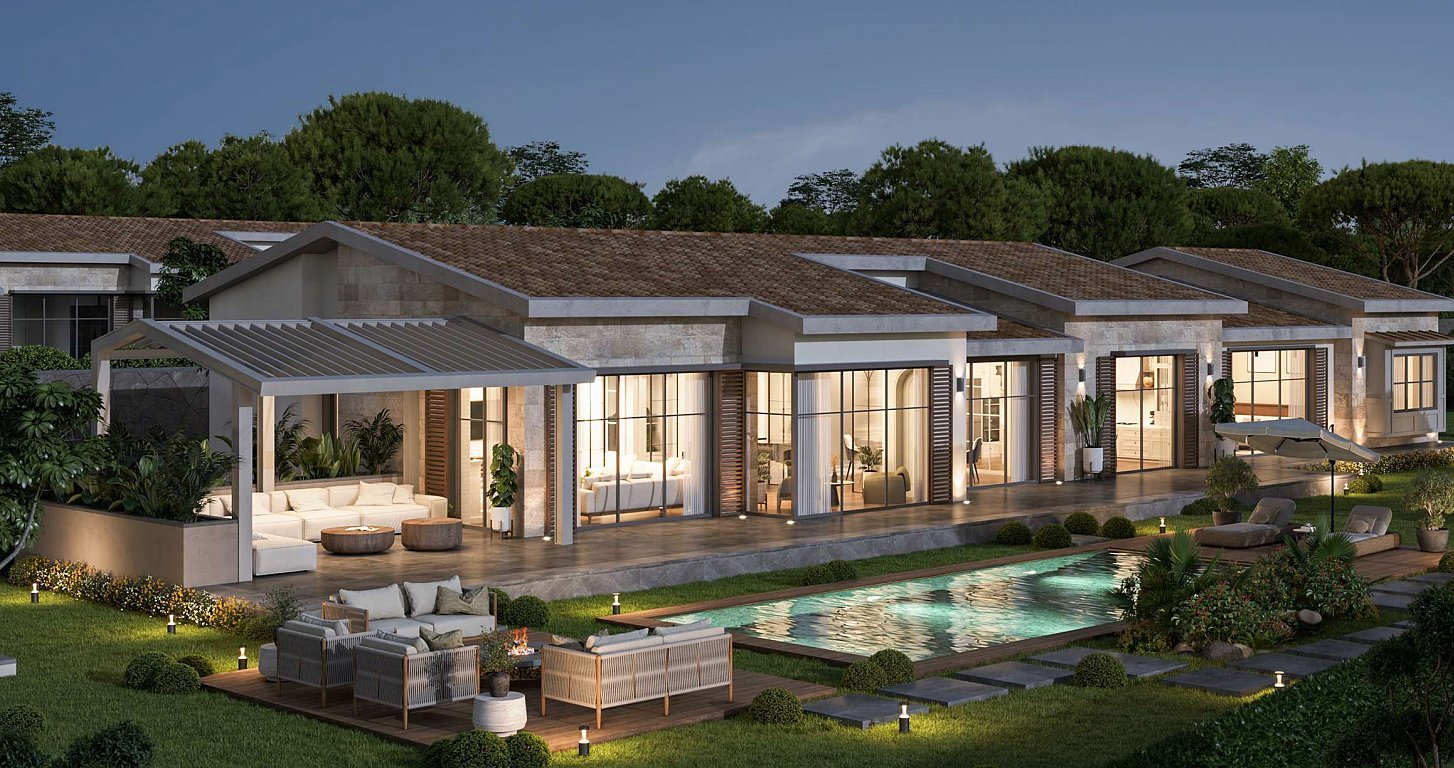 Luksowne wille z basenem i widokiem na pole golfowe Turcja, Içmeler, İçmeler, Urla, Izmir  450m2 Foto 1