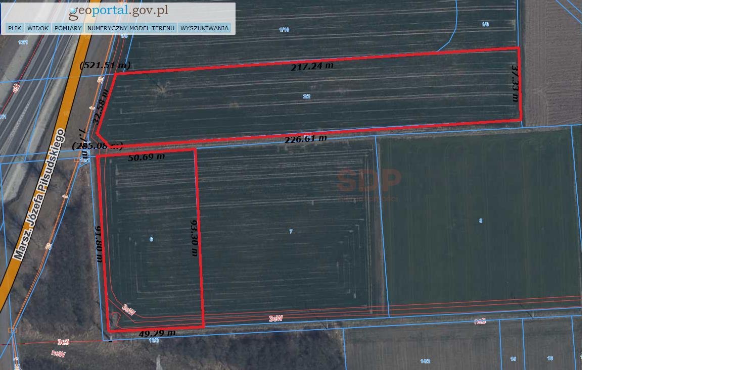 Działka przemysłowa 13 081 m² z mediami, widoczna z trasy Kłodzko, Piłsudskiego Józefa  13 081m2 Foto 1