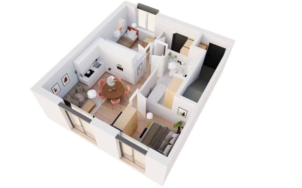 Mieszkanie trzypokojowe na sprzedaż Rzeszów, Pogwizdowska  49m2 Foto 1