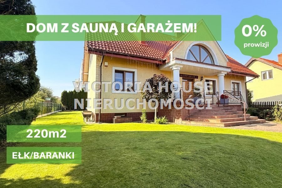 Sprzedam przestronny dom 220 m² z sauną, ogrodem i garażem Ełk, Osiedle Jeziorna  330m2 Foto 1