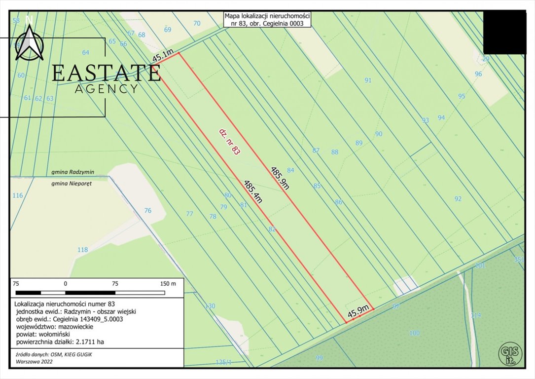 Działka rolna 21 711 m² z możliwością rekreacji i małej architektury Radzymin  21 711m2 Foto 1