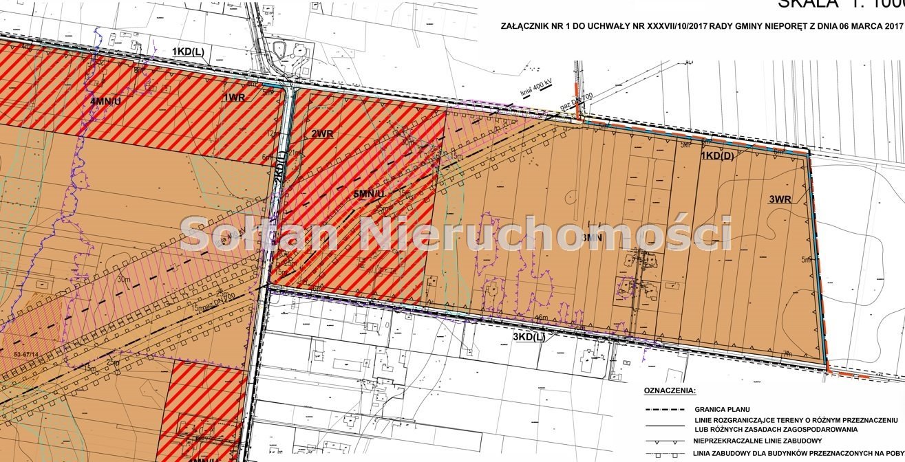Działka 5500 m² z MPZP, szer. 39 m (własność) Aleksandrów, Polna  5 500m2 Foto 1
