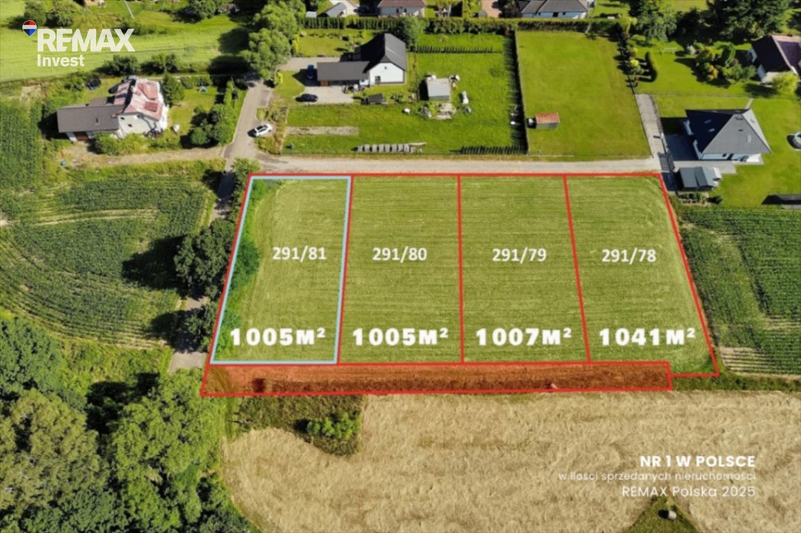 Działka budowlana 1005 m2 z pełnym uzbrojeniem i szerokim dojazdem Pogwizdów, Zachodnia  1 005m2 Foto 1