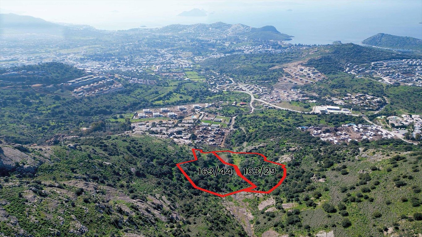 Działka pod willę w Gümüşlük z projektem, 1,5 km od plaży Turcja, Gümüşlük, Gümüşlük, Bodrum, Muğla  Foto 1