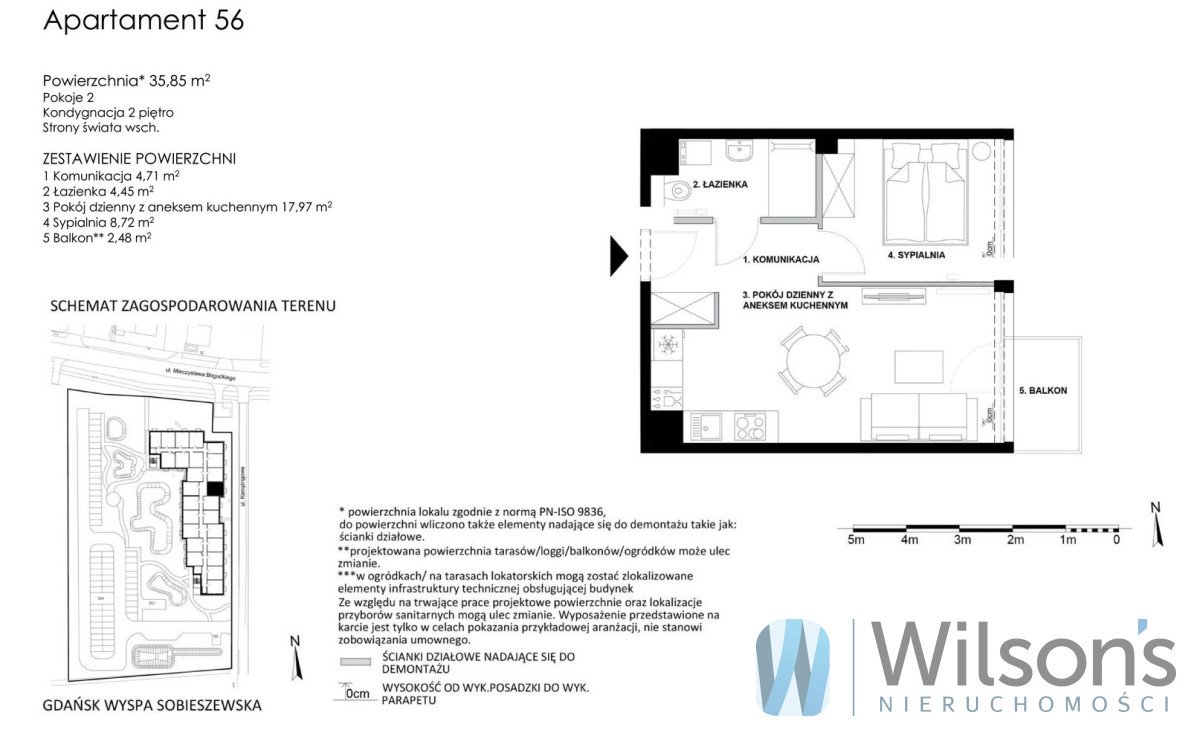 Mieszkanie dwupokojowe na sprzedaż Gdańsk, Orlinki, Mieczysława Boguckiego  36m2 Foto 9