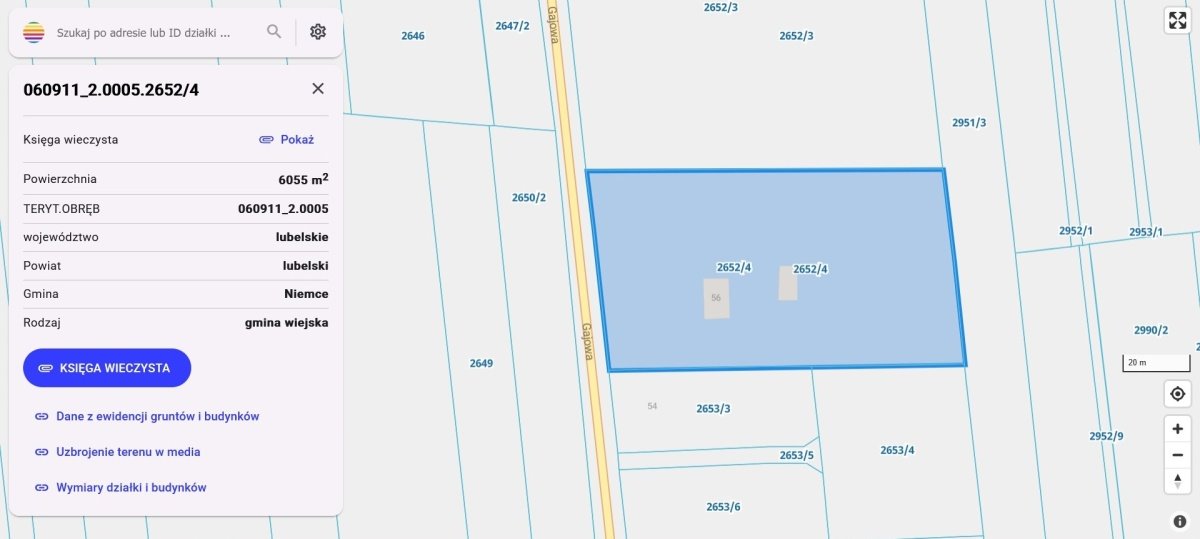 Działka budowlana na sprzedaż Dys, Dys, Gajowa  1 000m2 Foto 1