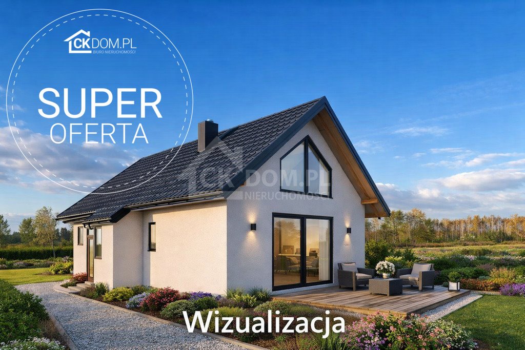 Nowoczesny dom z antresolą w Sielec, 56 m², 1000 m² działki Sielec  75m2 Foto 1