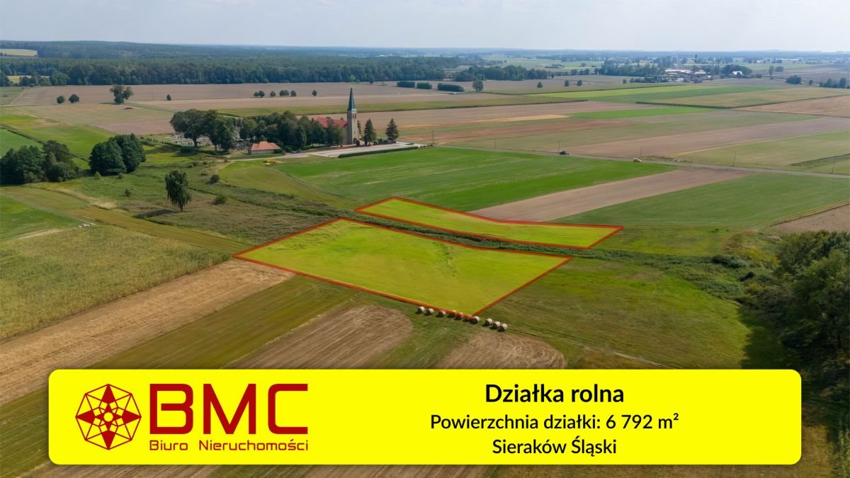 Działka rolna na sprzedaż Sieraków Śląski, Wyzwolenia  6 792m2 Foto 1