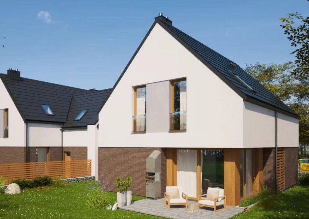 Nowoczesny dom bliźniak 145 m2 w Suszcu – stan surowy zamknięty Suszec, Skotnicza  145m2 Foto 1