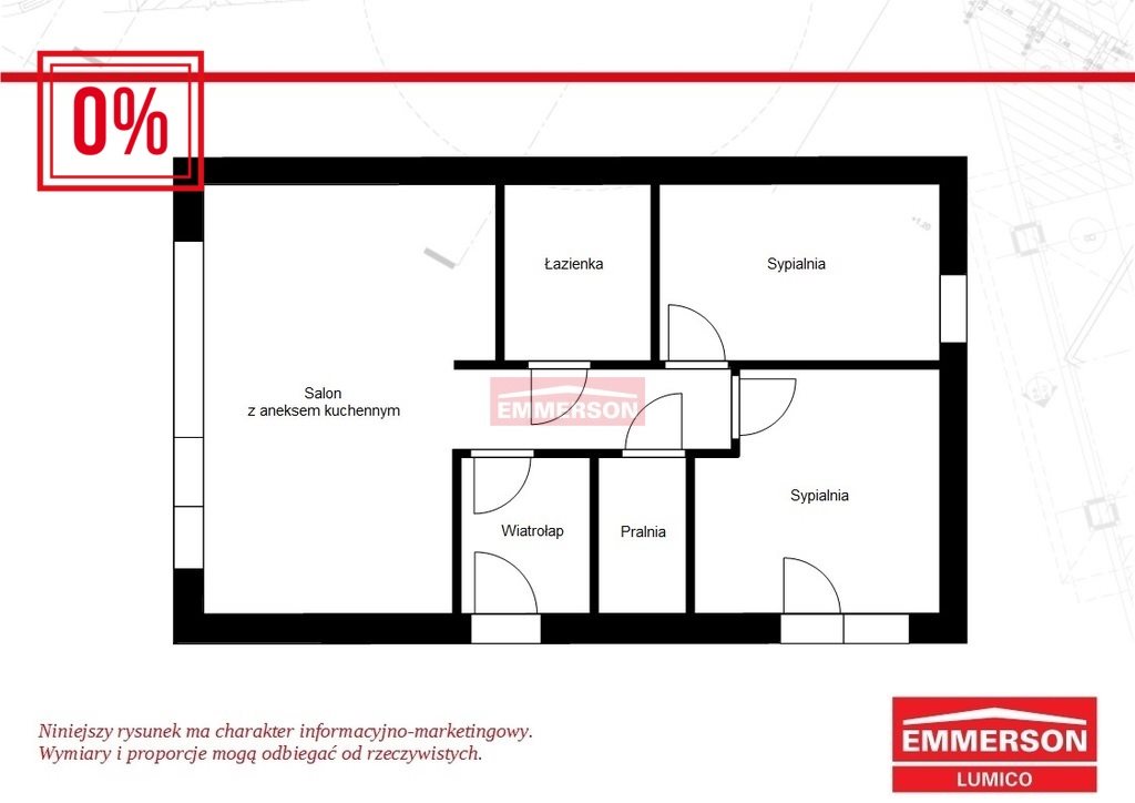 Mieszkanie trzypokojowe na sprzedaż Dobczyce, Marwin  56m2 Foto 7