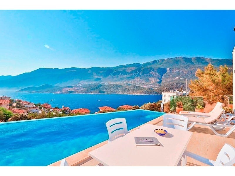 Luksusowa willa z basenem i widokiem na morze Turcja, Andifli, Andifli, Kaş, Antalya  90m2 Foto 1
