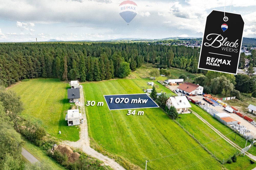 Działka budowlana na sprzedaż Ludźmierz, Na Brzegu  1 070m2 Foto 1