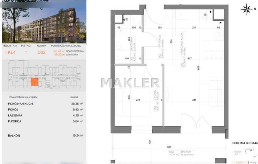 Mieszkanie dwupokojowe na sprzedaż Bydgoszcz, Bocianowo  40m2 Foto 3