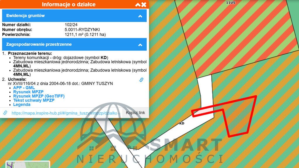 Działka budowlana na sprzedaż Rydzynki, Iglasta  1 212m2 Foto 1