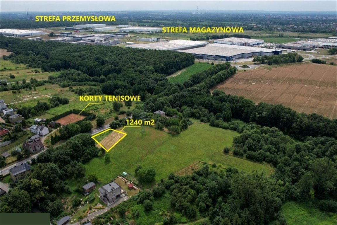 Polecam działkę 1240 m² z mediami przy asfaltowej drodze Zabrze, Rokitnica, Ofiar Katynia  1 240m2 Foto 1