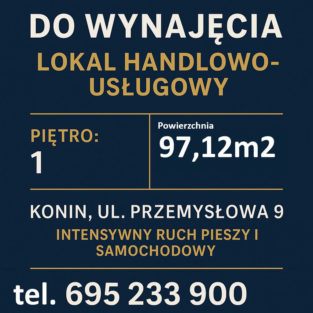 Lokal użytkowy na wynajem Konin, Przemysłowa 9  97m2 Foto 1