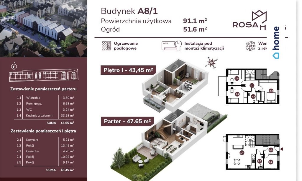 Sprzedam przestronne 91 m² dwupoziomowe mieszkanie z ogródkiem w Wieliczce Wieliczka, Różana  91m2 Foto 1