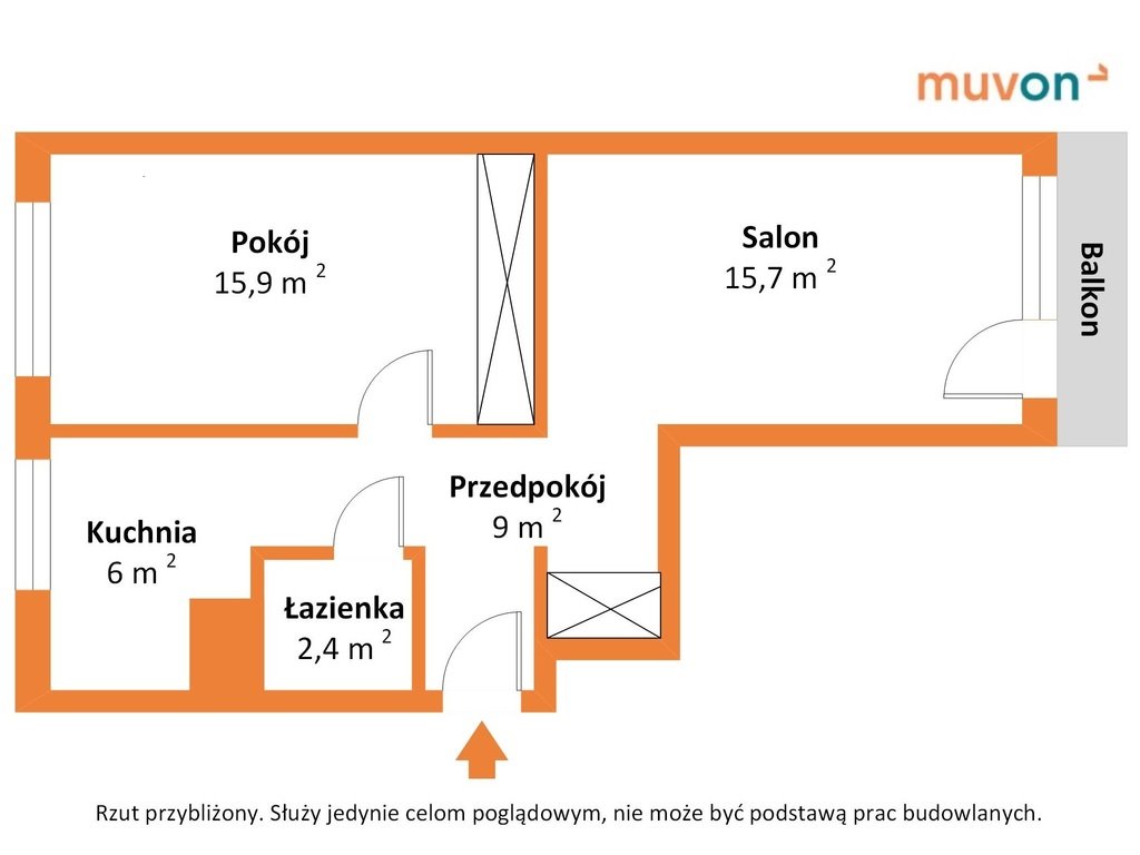 Mieszkanie dwupokojowe na sprzedaż Łódź, Bałuty, Jana  47m2 Foto 3