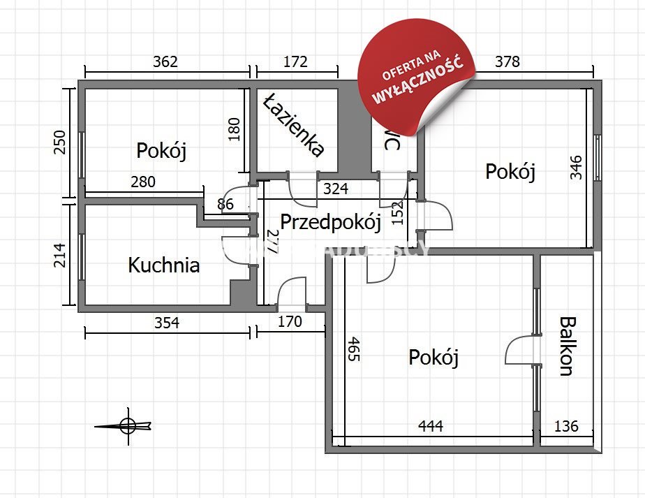 Mieszkanie trzypokojowe na sprzedaż Kraków, Podgórze Duchackie, Kurdwanów, Bojki  61m2 Foto 3
