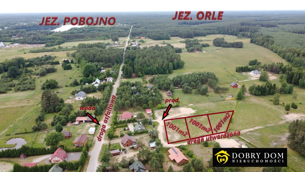 Działka 1001 m² pod dom lub letnisko, 1 km od jeziora Gorczyca  1 001m2 Foto 1