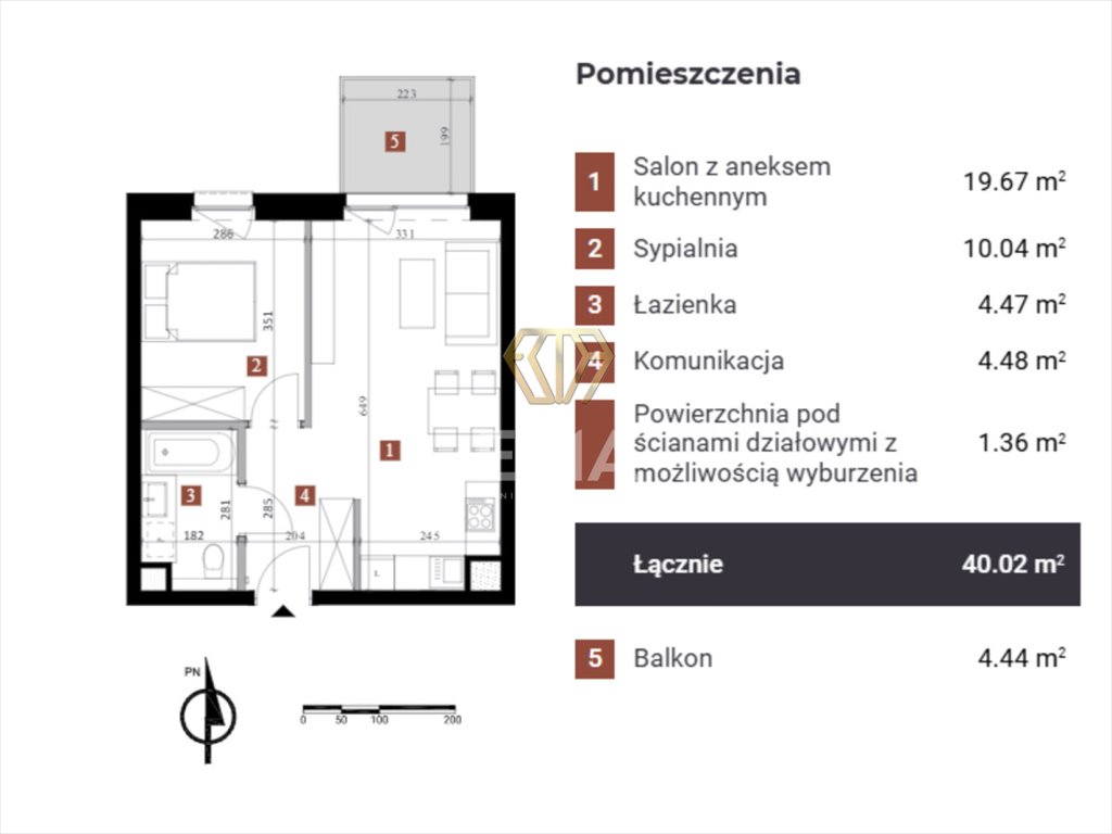 Mieszkanie dwupokojowe na sprzedaż Dąbrowa Górnicza, Przemysłowa  40m2 Foto 4