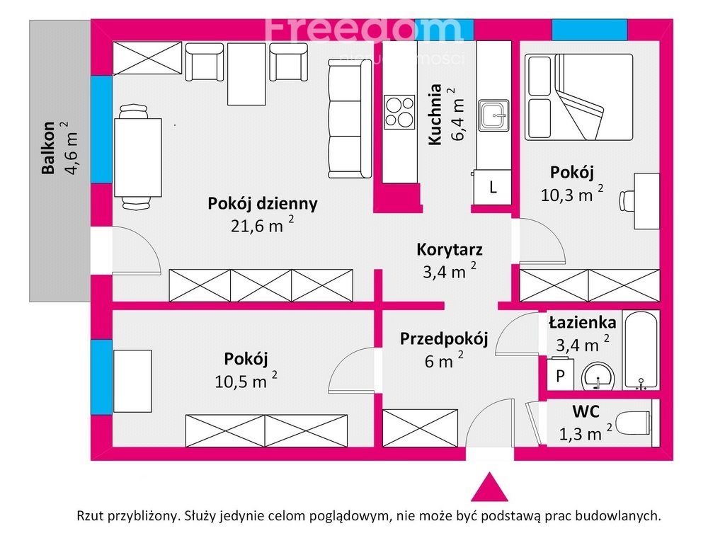 Mieszkanie trzypokojowe na sprzedaż Białystok, Os. Słoneczny Stok, Upalna  63m2 Foto 14