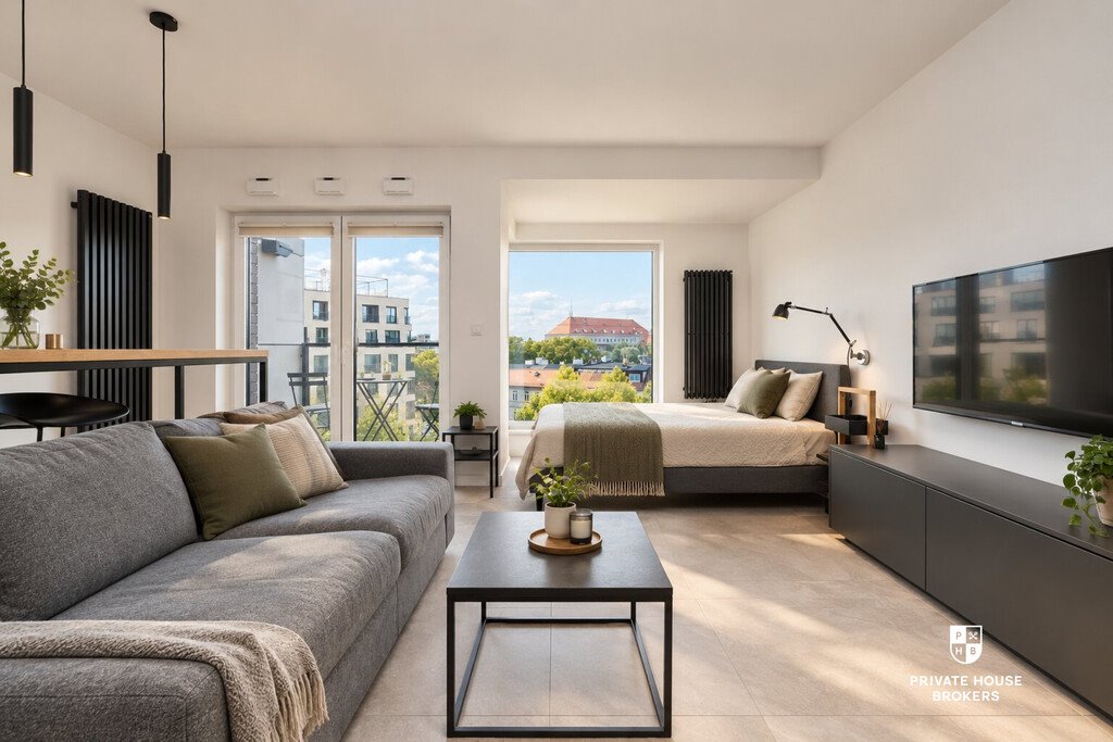 Na wynajem nowoczesne studio 33,52 m² z balkonem i parkingiem Wrocław, Śródmieście, Księcia Witolda  34m2 Foto 1