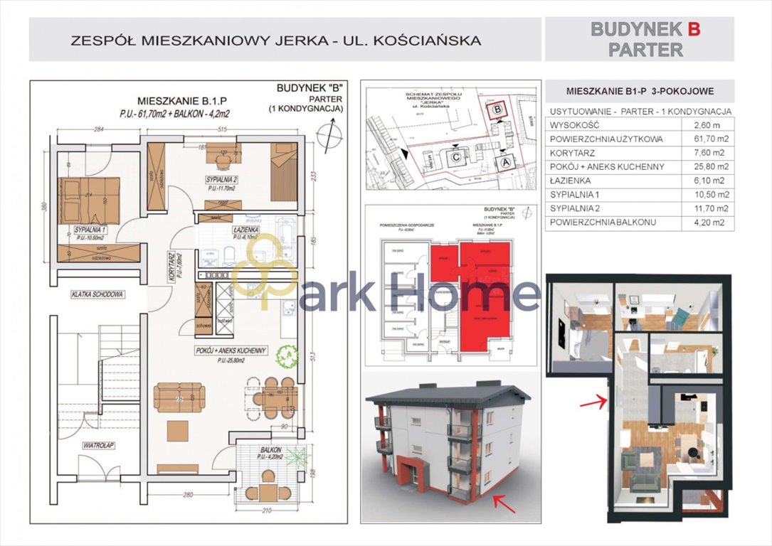 Mieszkanie trzypokojowe na sprzedaż Jerka, Kościańska  62m2 Foto 11