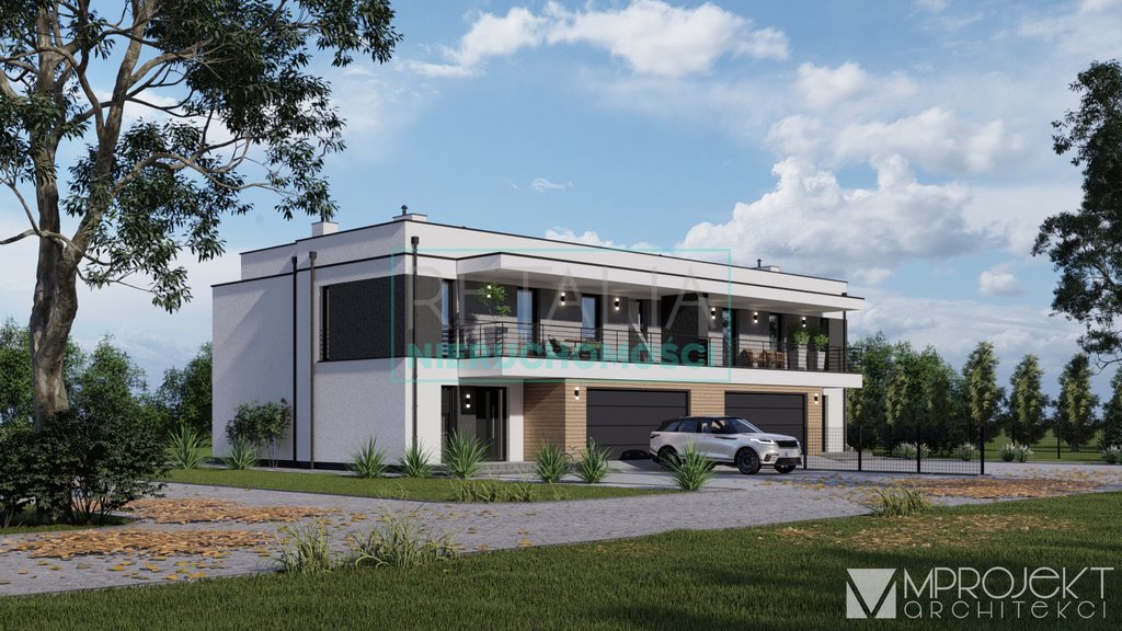 Nowoczesny dom bliźniak 180 m2 z garażem i tarasem Szczęsne  180m2 Foto 1