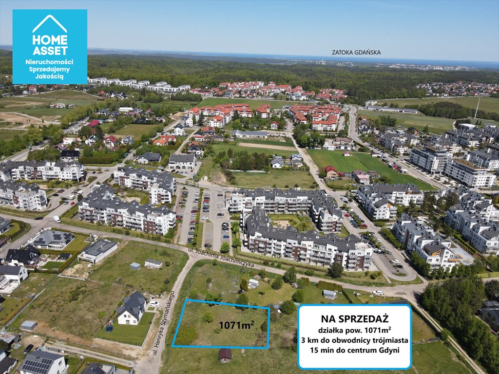 Działka 1071 m² w Gdyni (MPZP, media przy działce) Gdynia, Henryka Szymańskiego  1 071m2 Foto 1