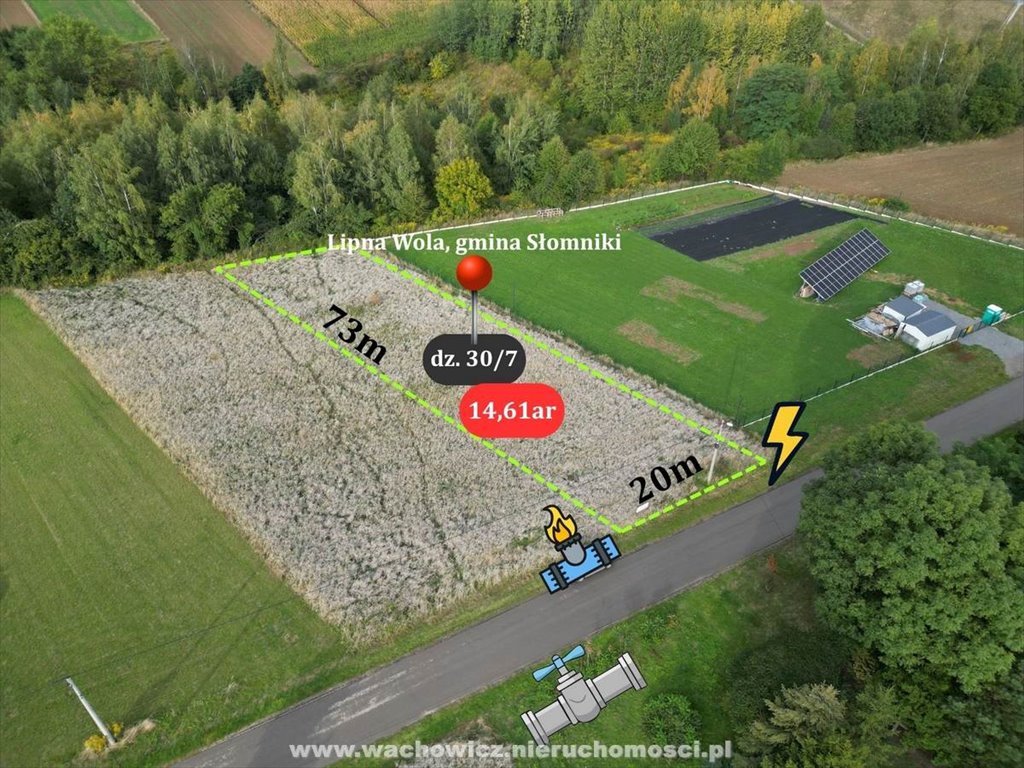 Sprzedam działkę 1461 m² w Lipnej Woli z dostępem do mediów Lipna Wola  1 461m2 Foto 1