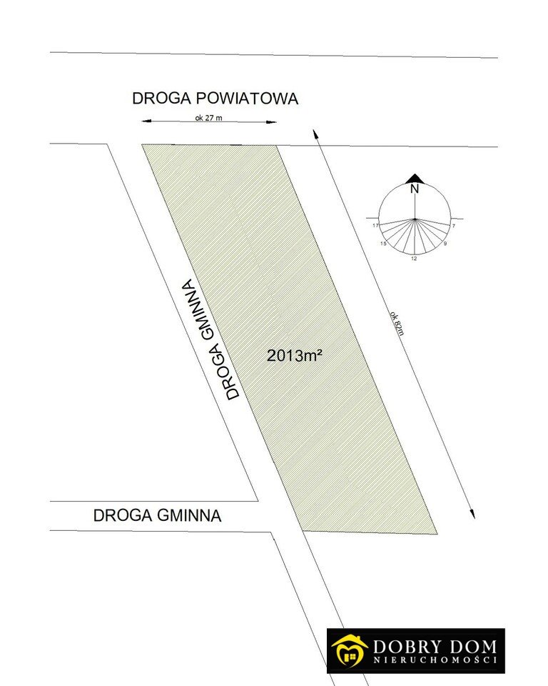 Działka rolna 2013 m² z dojazdem asfaltowym w Kiślaki Kiślaki  2 013m2 Foto 1