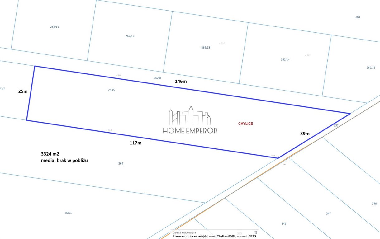 Do sprzedania działka 3 324 m² w Chylicach z potencjałem rozbudowy Chylice, Krzemowa  3 324m2 Foto 1