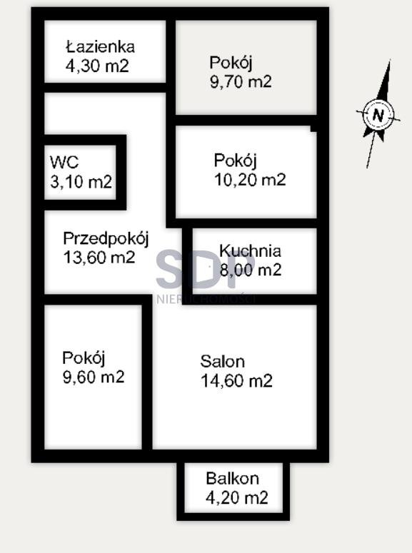 Mieszkanie czteropokojowe  na sprzedaż Wrocław, Krzyki, Księże Wielkie, Opolska  73m2 Foto 6