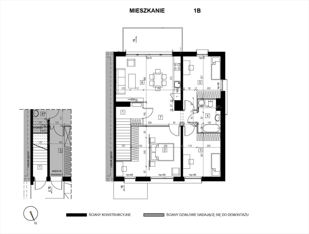 Mieszkanie czteropokojowe  na sprzedaż Wrocław, Kowale  83m2 Foto 2