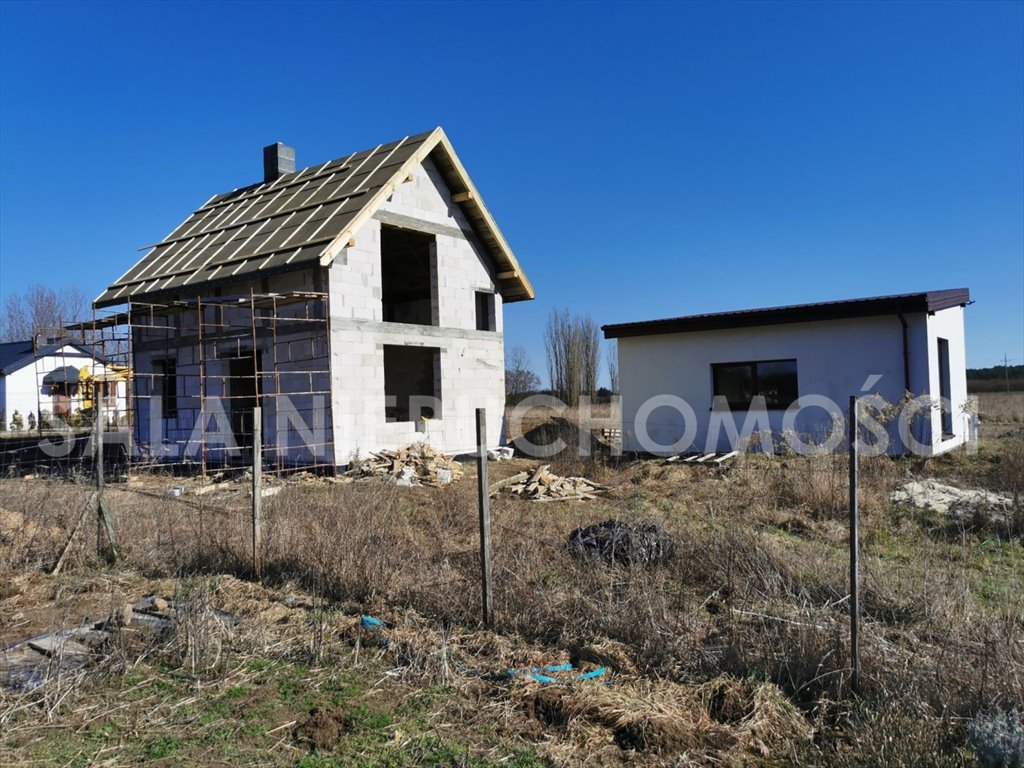 Nowoczesny dom w stanie surowym z budynkiem gospodarczym, 1420 m² działki Gzin Górny  97m2 Foto 1