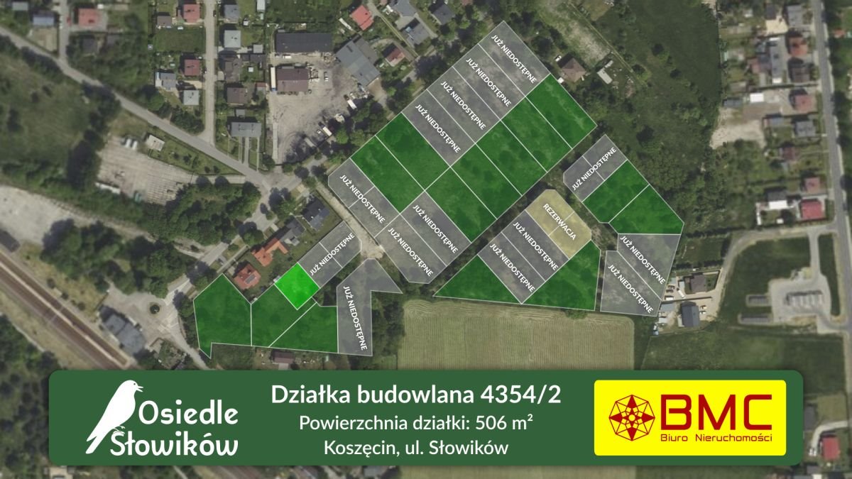 Działka budowlana na sprzedaż Koszęcin  506m2 Foto 1