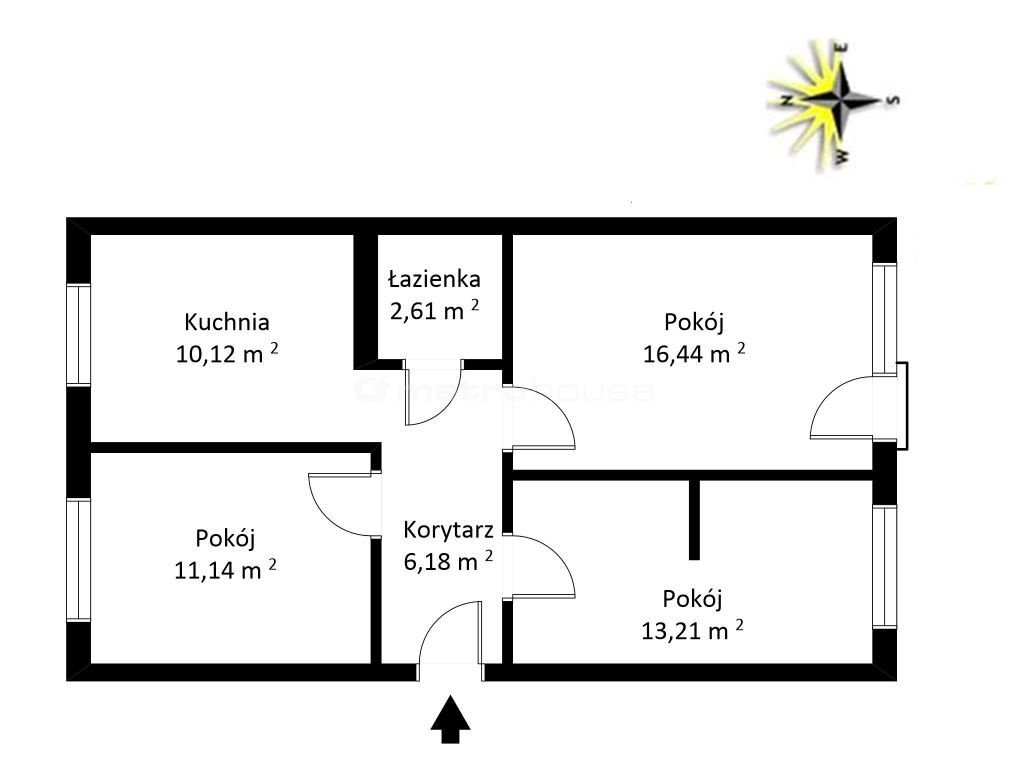 Mieszkanie trzypokojowe na sprzedaż Frednowy  60m2 Foto 2