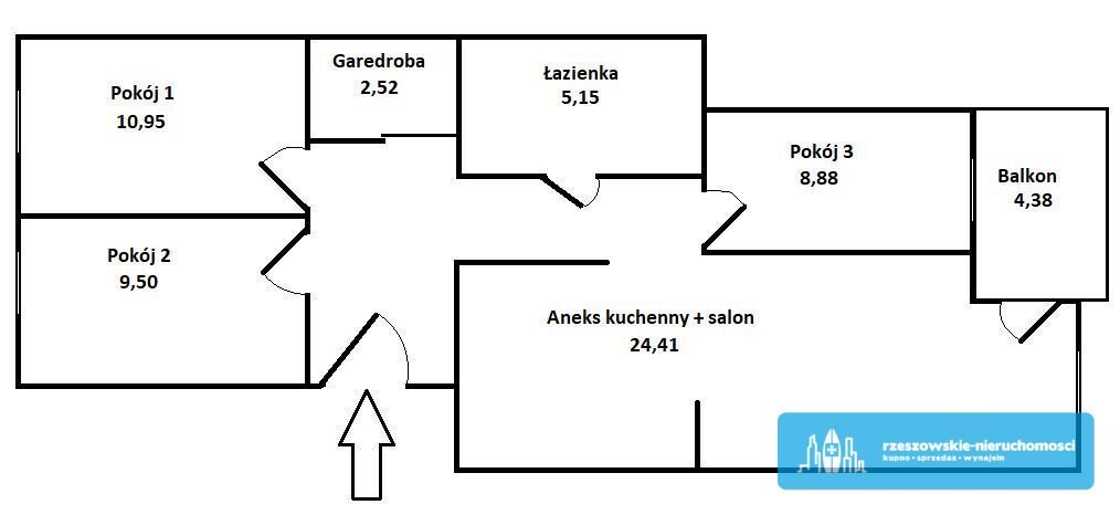 Mieszkanie czteropokojowe  na sprzedaż Rzeszów, Zawiszy Czarnego, Podgórska  72m2 Foto 2