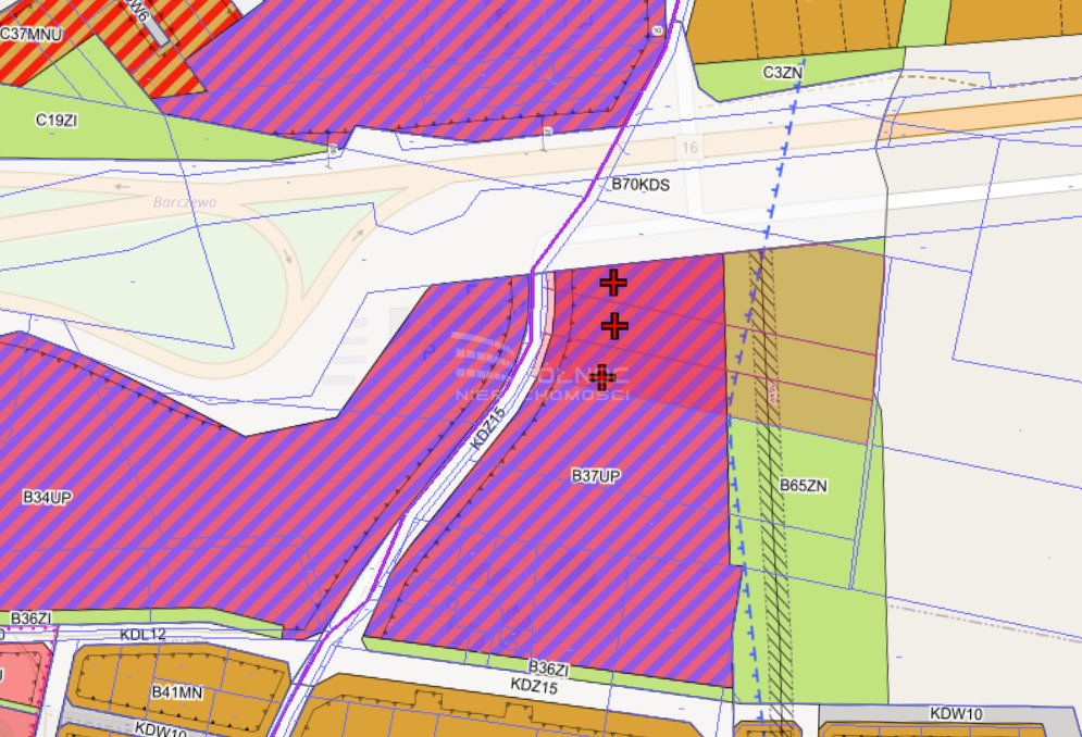 Działki pod usługową i produkcyjną z mediami, MPZP Barczewo, Wiśniowa  17 131m2 Foto 1